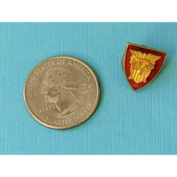 Home Front American Ordnance Association enameled lapel pin Korea Screw back - Picture 2 of 3
